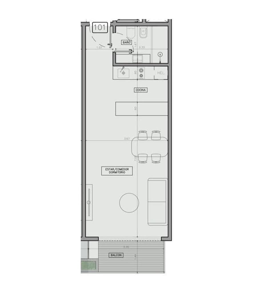 Studio Apartment for Sale in Almagro