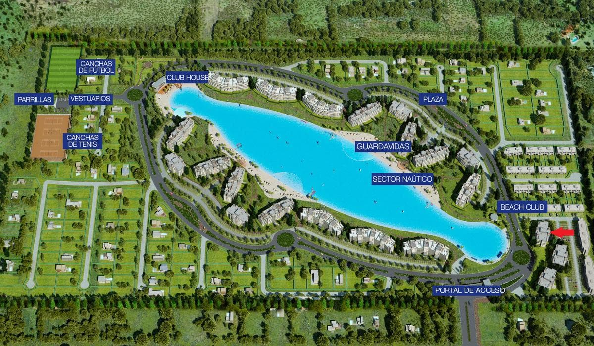 Apartment - Lagoon Pilar: 2-room apartment on the ground floor with a garden and garage