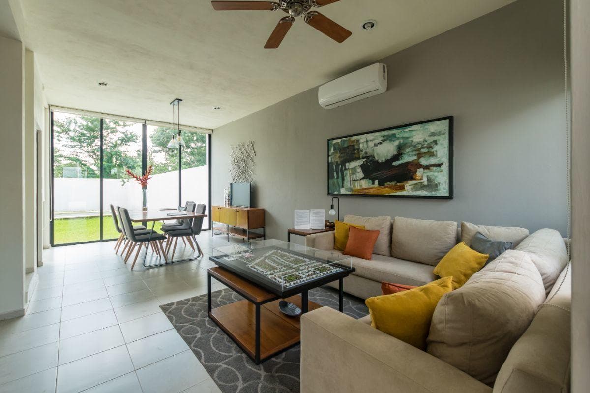 Three-bedroom house on a gated community with amenities, in Conkal, Mérida