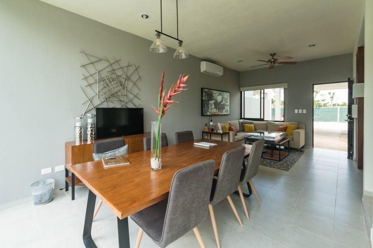 Three-bedroom house on a gated community with amenities, in Conkal, Mérida