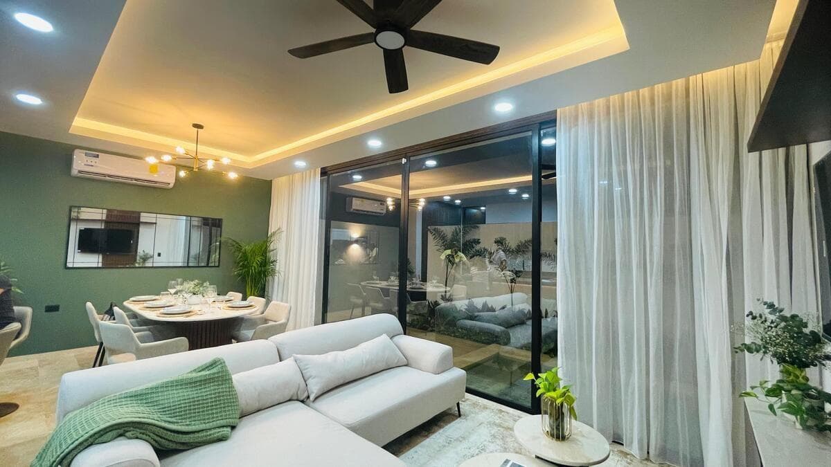 House north of Mérida in Cholul, Smart Home in a gated community