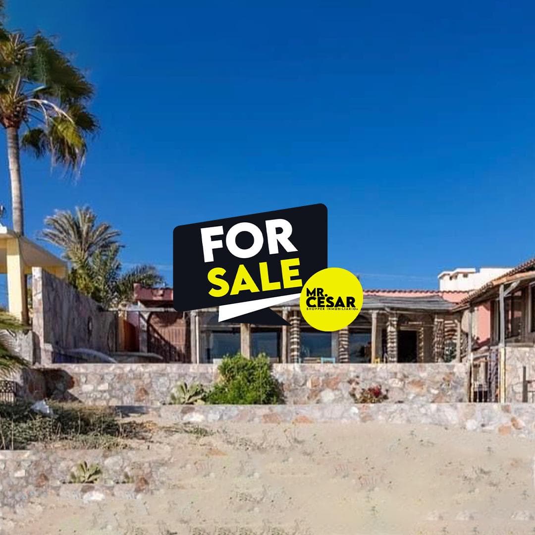 House and villa for sale in Kino, Sonora, right on the beach