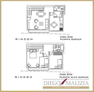 4-room duplex-style apartment for sale in Banfield with a garage