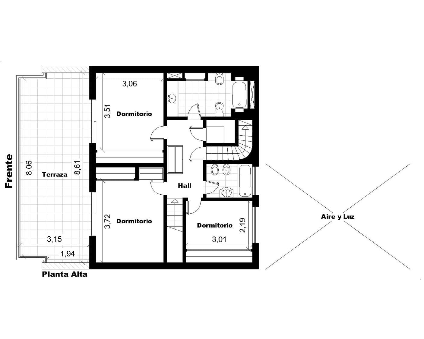 Triplex Apartment in Recoleta