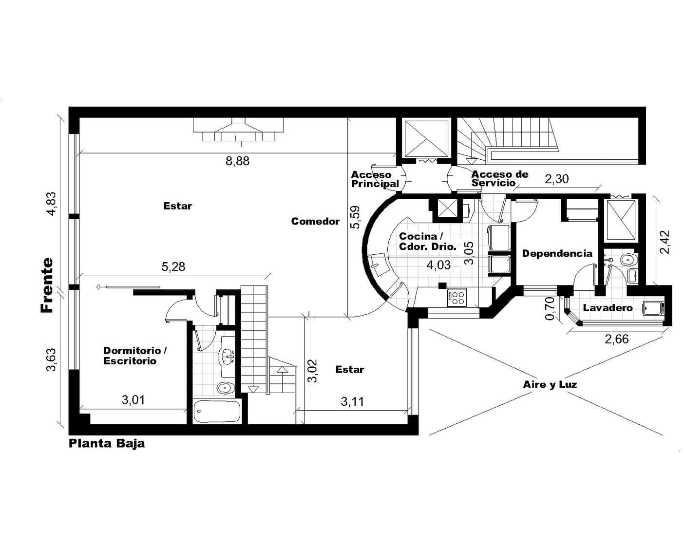 Triplex Apartment in Recoleta