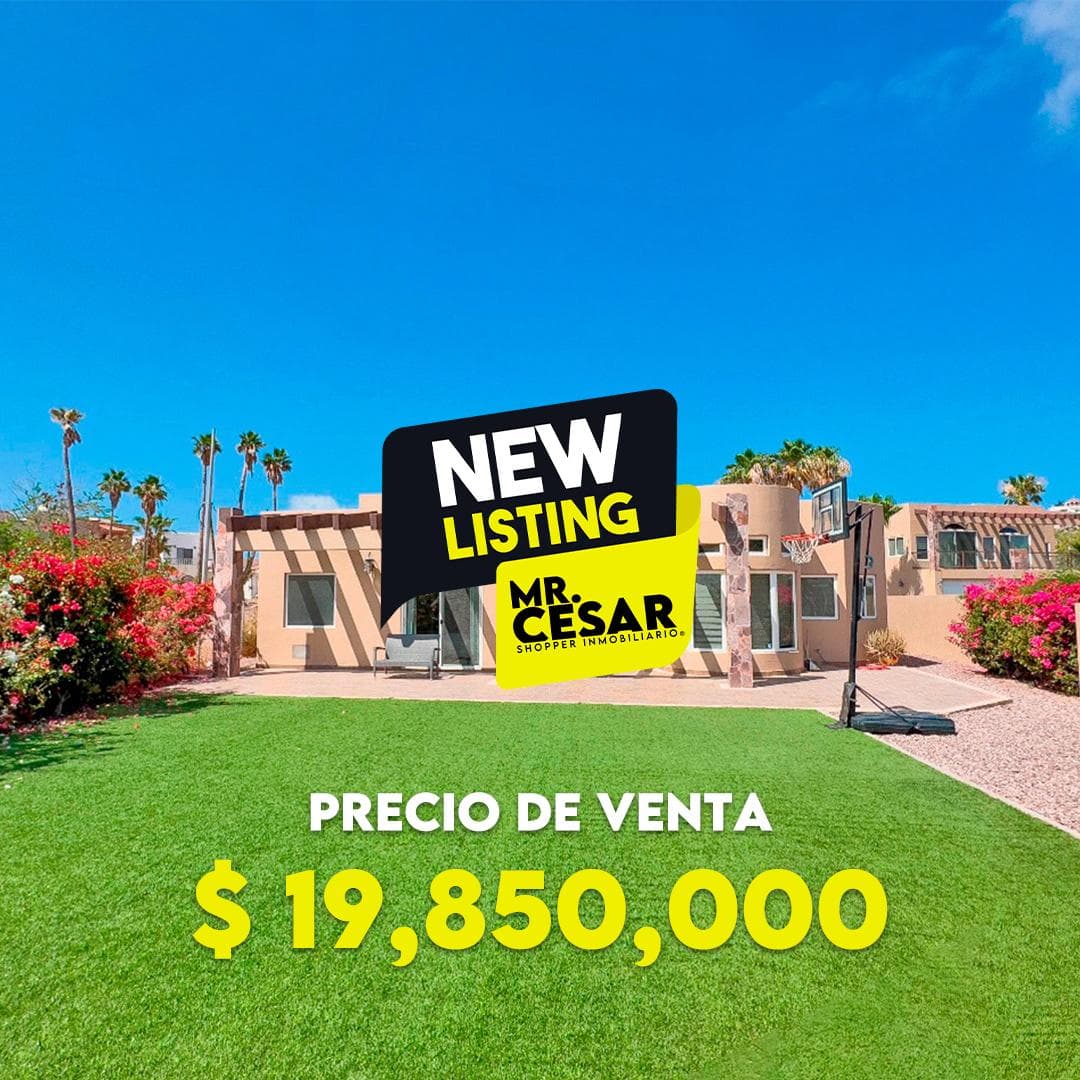 Single-story house for sale on the beachfront in San Carlos, Sonora.