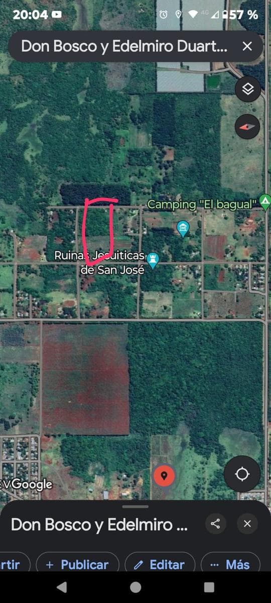 15,000 m² lot for sale in San José, Don Bosco neighborhood - Misiones