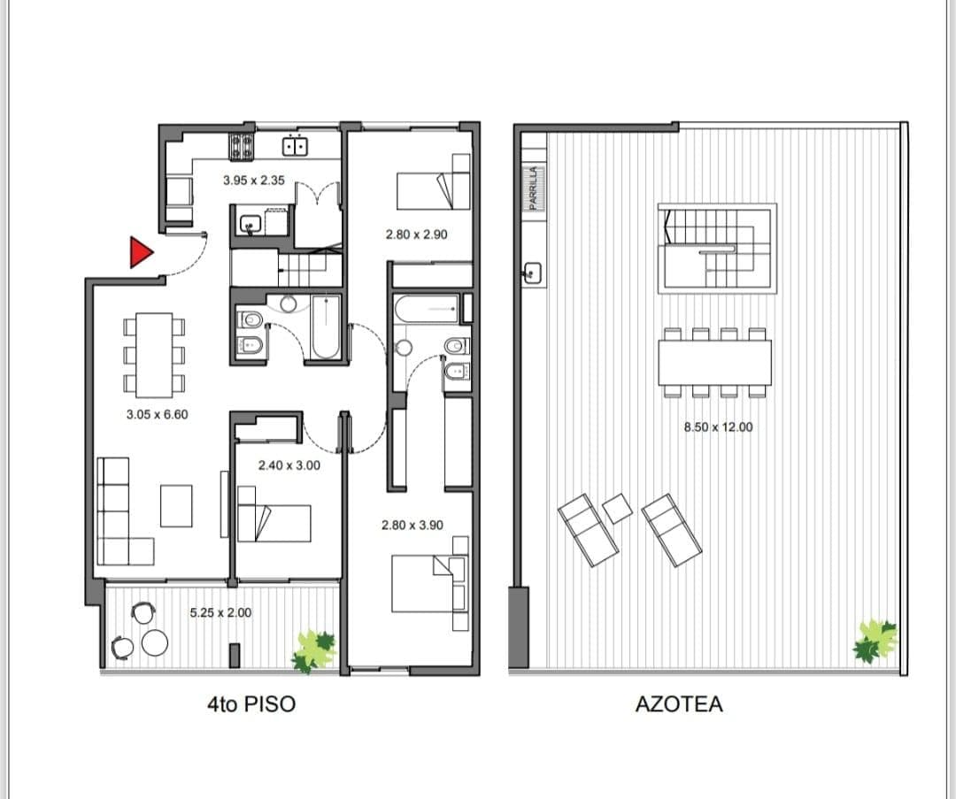 4-room apartment for sale in Villa Urquiza—terrace, barbecue, pool, brand-new, mortgage-eligible