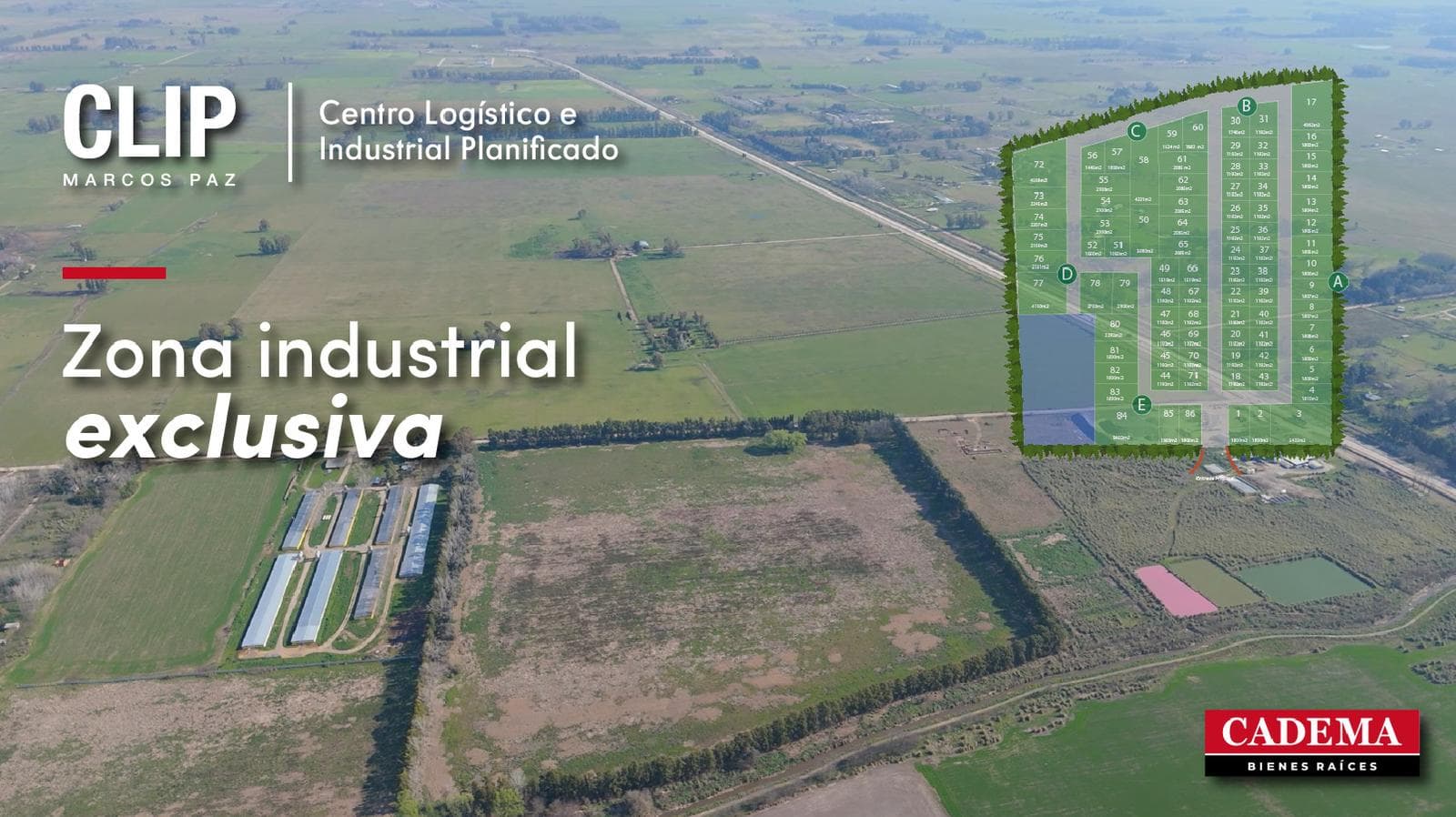 Industrial Lots for Sale in CLIP Marcos Paz. Exclusive industrial zone. Lots of 5,950 m²