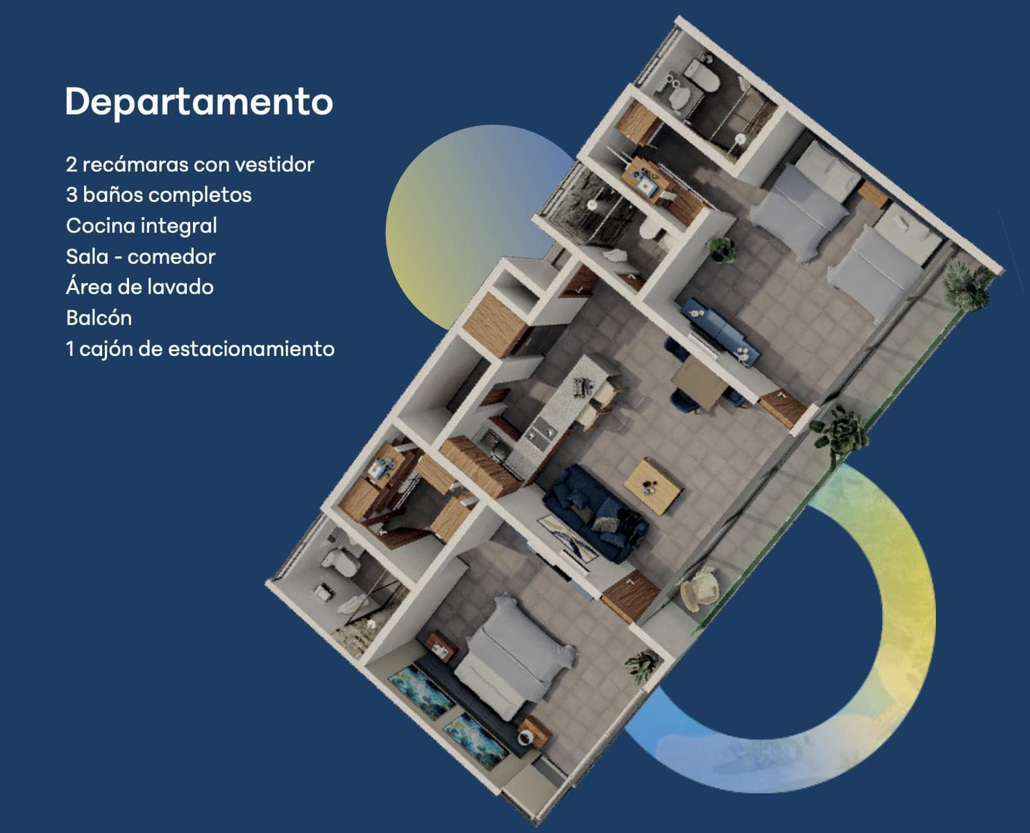 2-Bedroom Apartments for Sale (No. 3) with Access to Playa Vista Montaña in La Cruz de Huanacaxtle