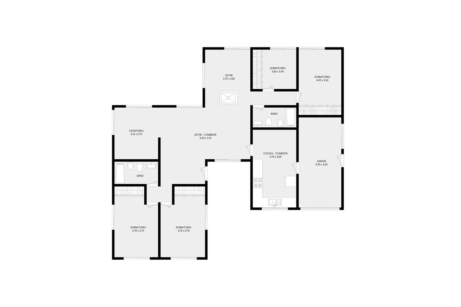 House for sale at 21-a and 453, City Bell. It has a 1,600 m² lot and 250 m² of floor space.