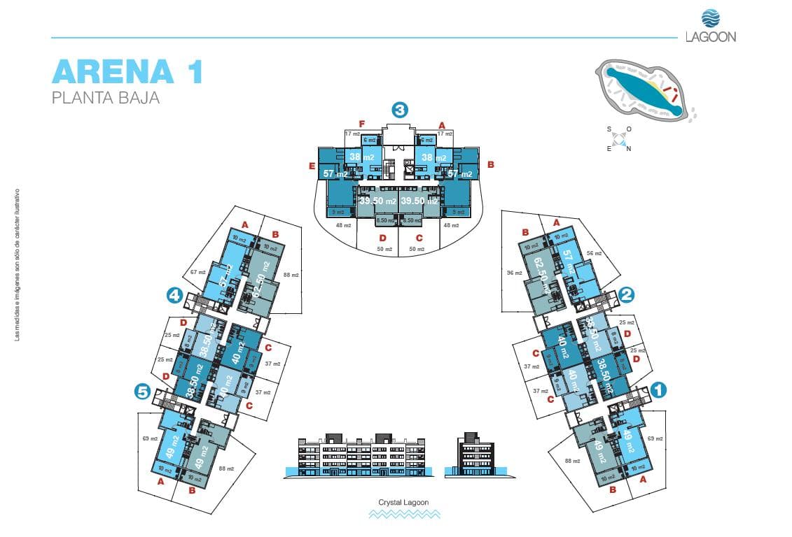 Apartment - Lagoon Pilar: 2-room apartment on the ground floor with a garden and garage