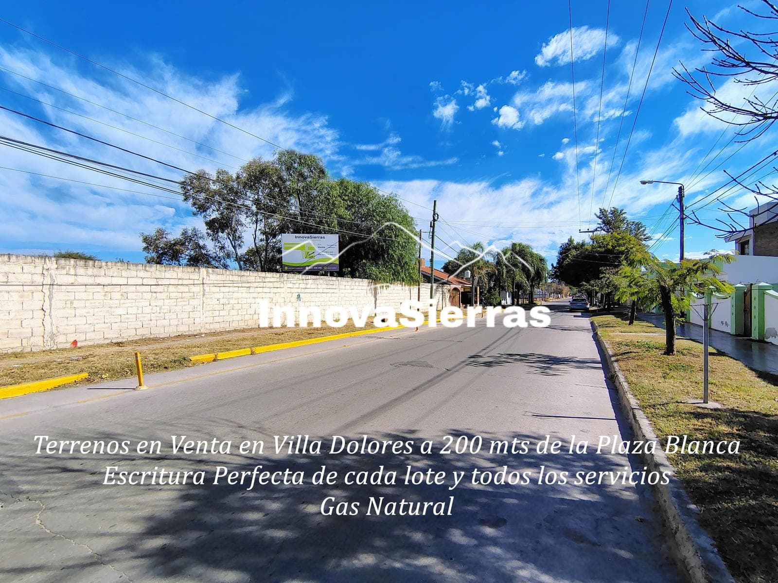 Excellent Central Lots for Sale with Natural Gas, 200 Meters from Plaza Blanca, Villa Dolores