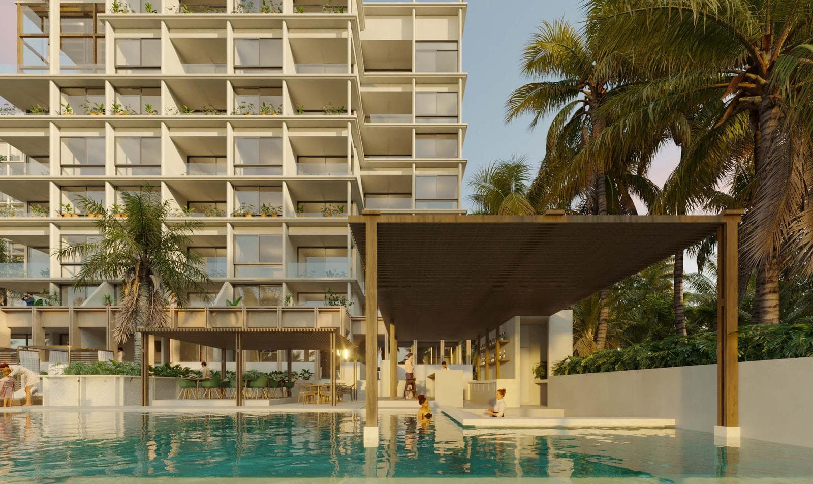 Apartment for sale 80 meters from the ocean in Chicxulub