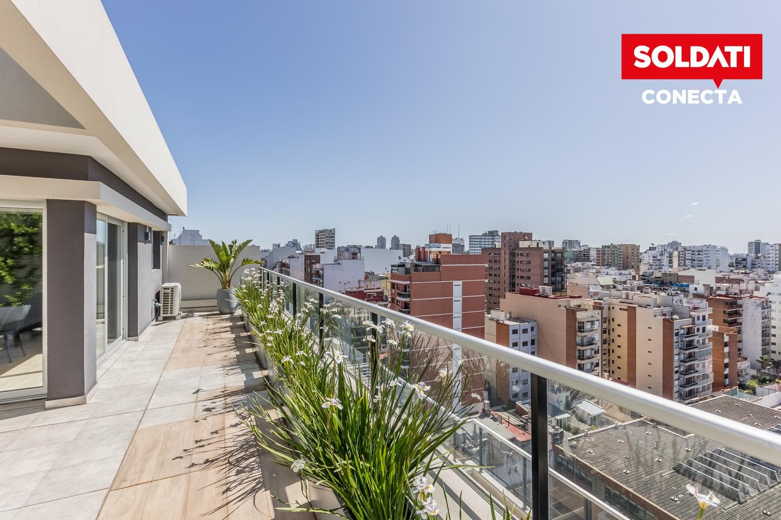 4-room apartment for sale with a balcony, two covered parking spaces, and a storage room on the 12th floor facing