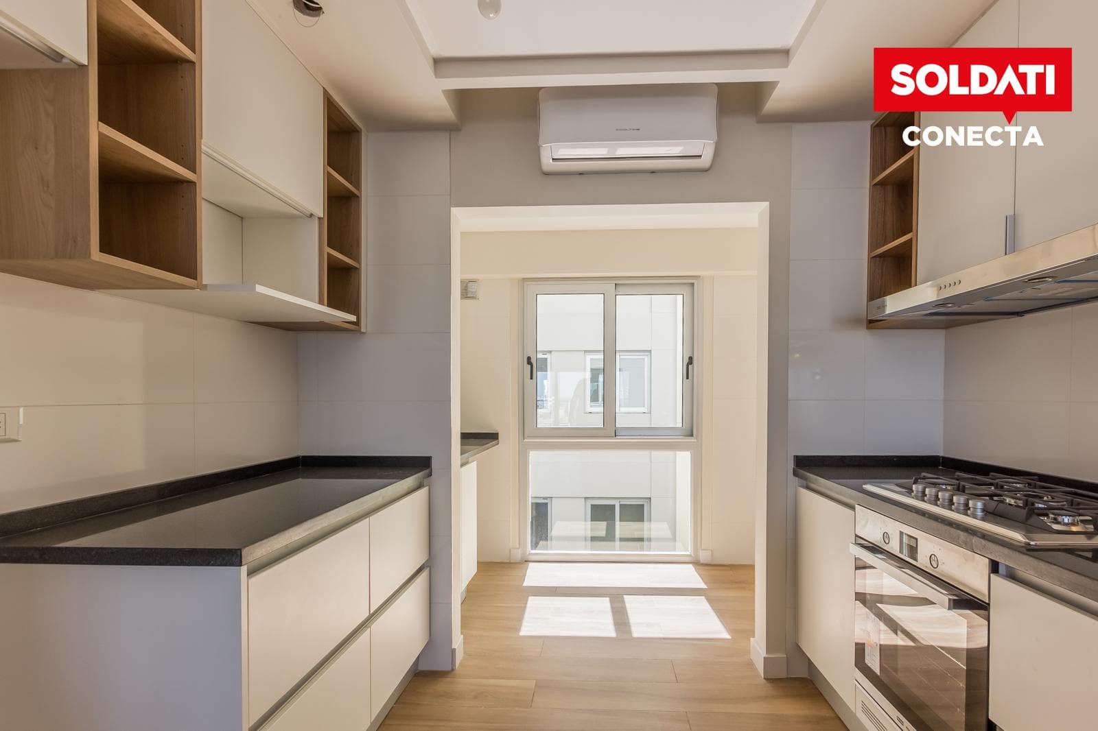 4-room apartment for sale with a balcony, double garage, storage unit, and storage room on the 12th floor