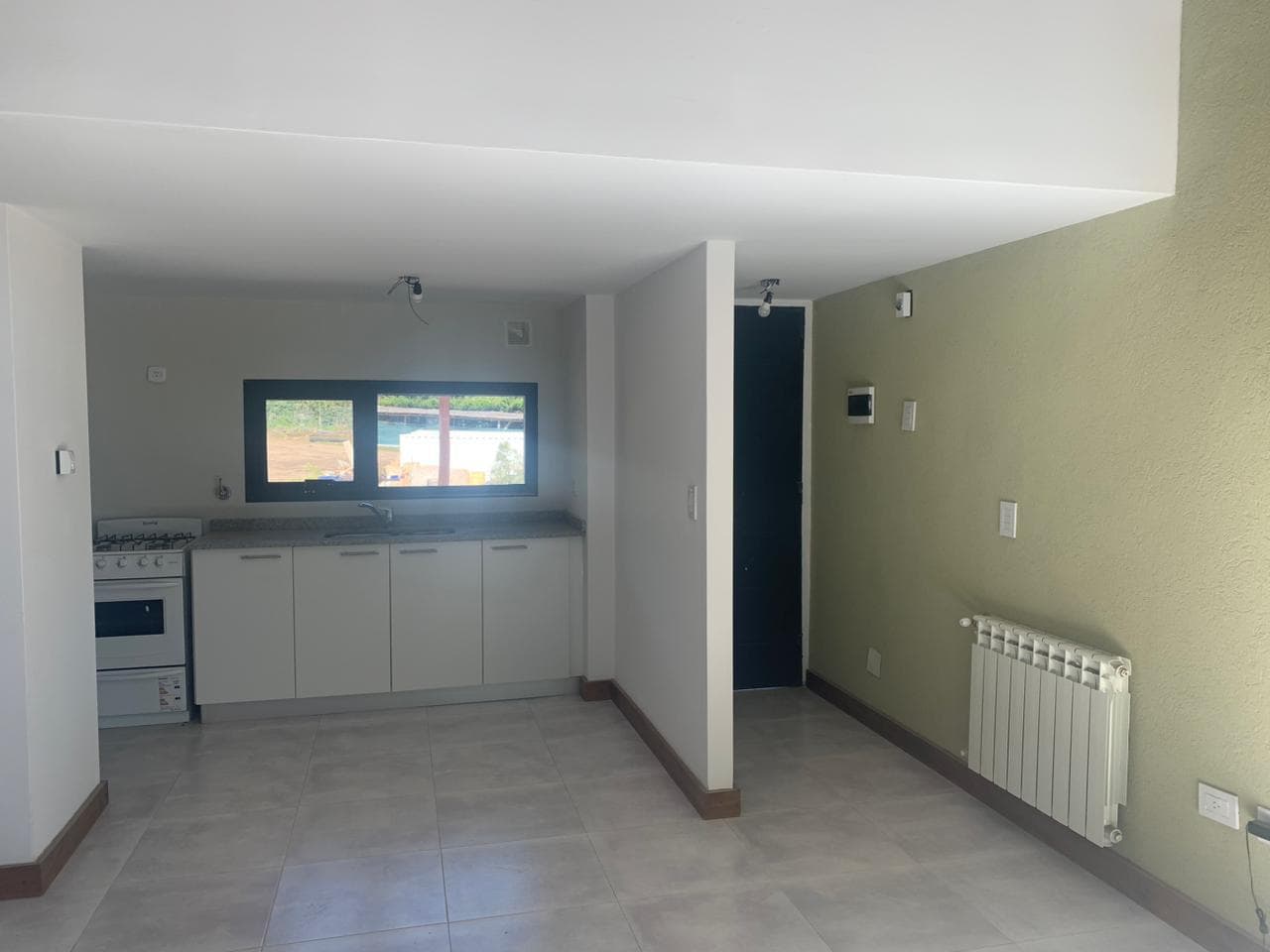 For sale: 3-room apartment on an upper floor with balcony and a 12-square-foot garage.