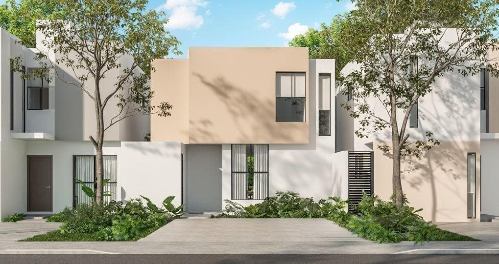 House north of Mérida Conkal, on a private street with green spaces