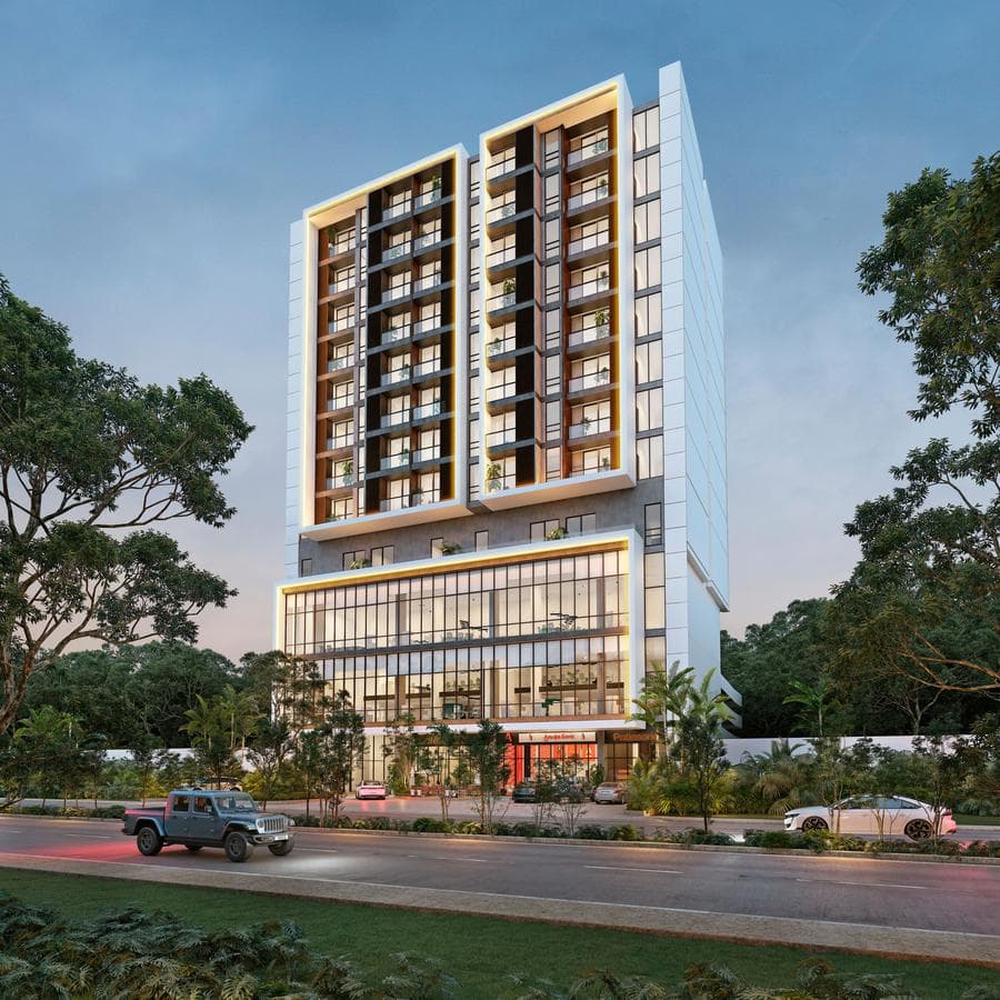 Apartments with amenities and offices in Temozon Norte