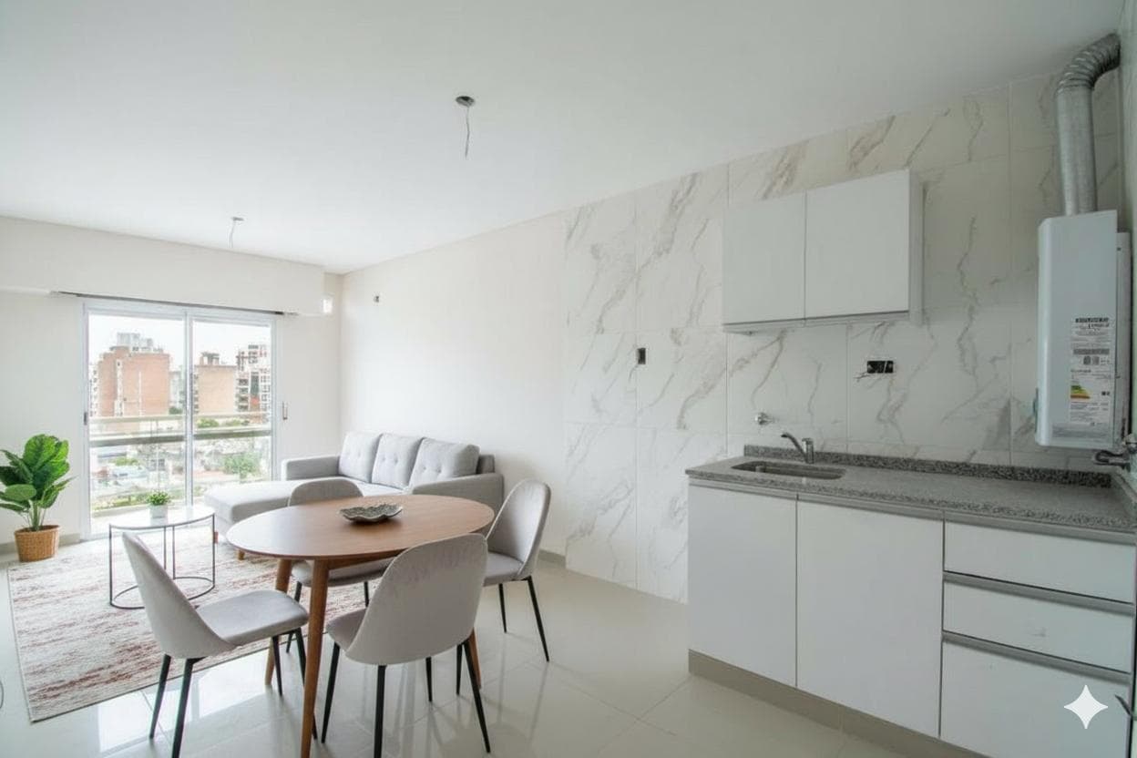 FOR SALE - 1-bedroom apartment facing the street, under construction, with financing available - Martin, Rosario