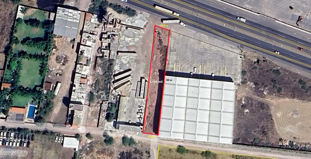 Land in Nuevo Periferico Oriente, near the airport.