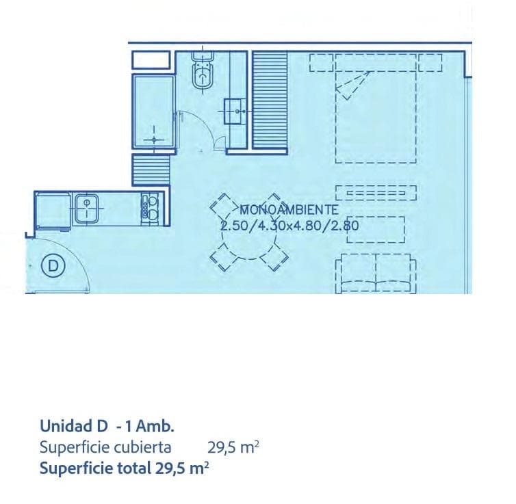 Studio apartment in Almagro, suitable for professionals, for sale