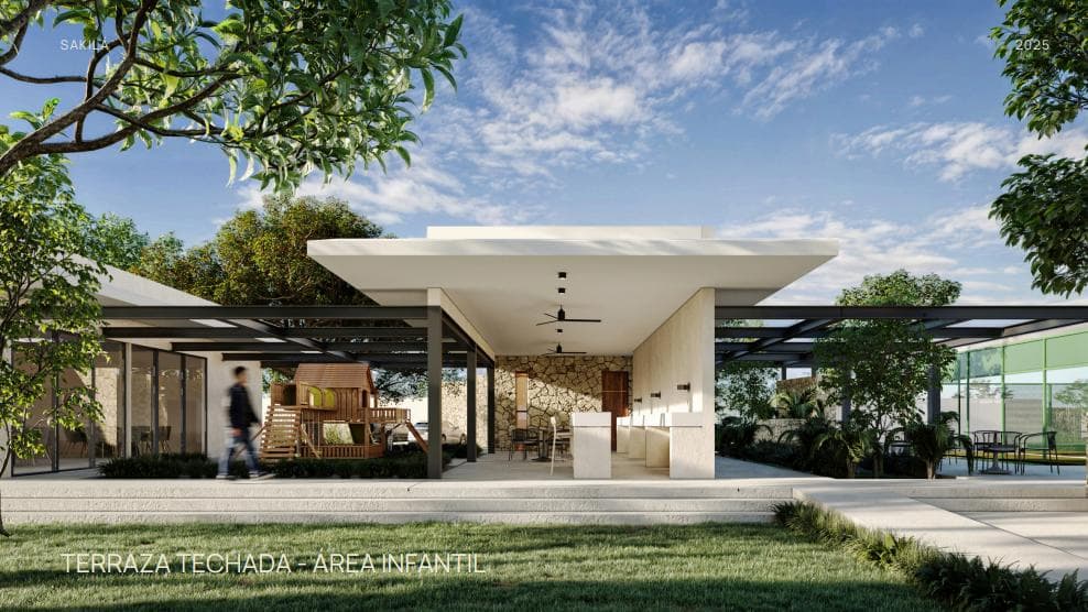 Residential lot for sale in a gated community with luxury amenities in Tixcuytun, Mérida.