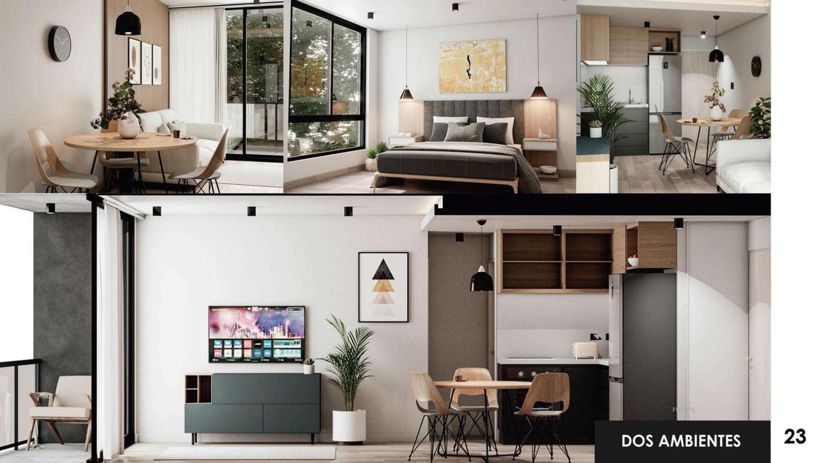 TWO-ROOM APARTMENT FOR SALE WITH A TERRACE IN BARRIO NORTE