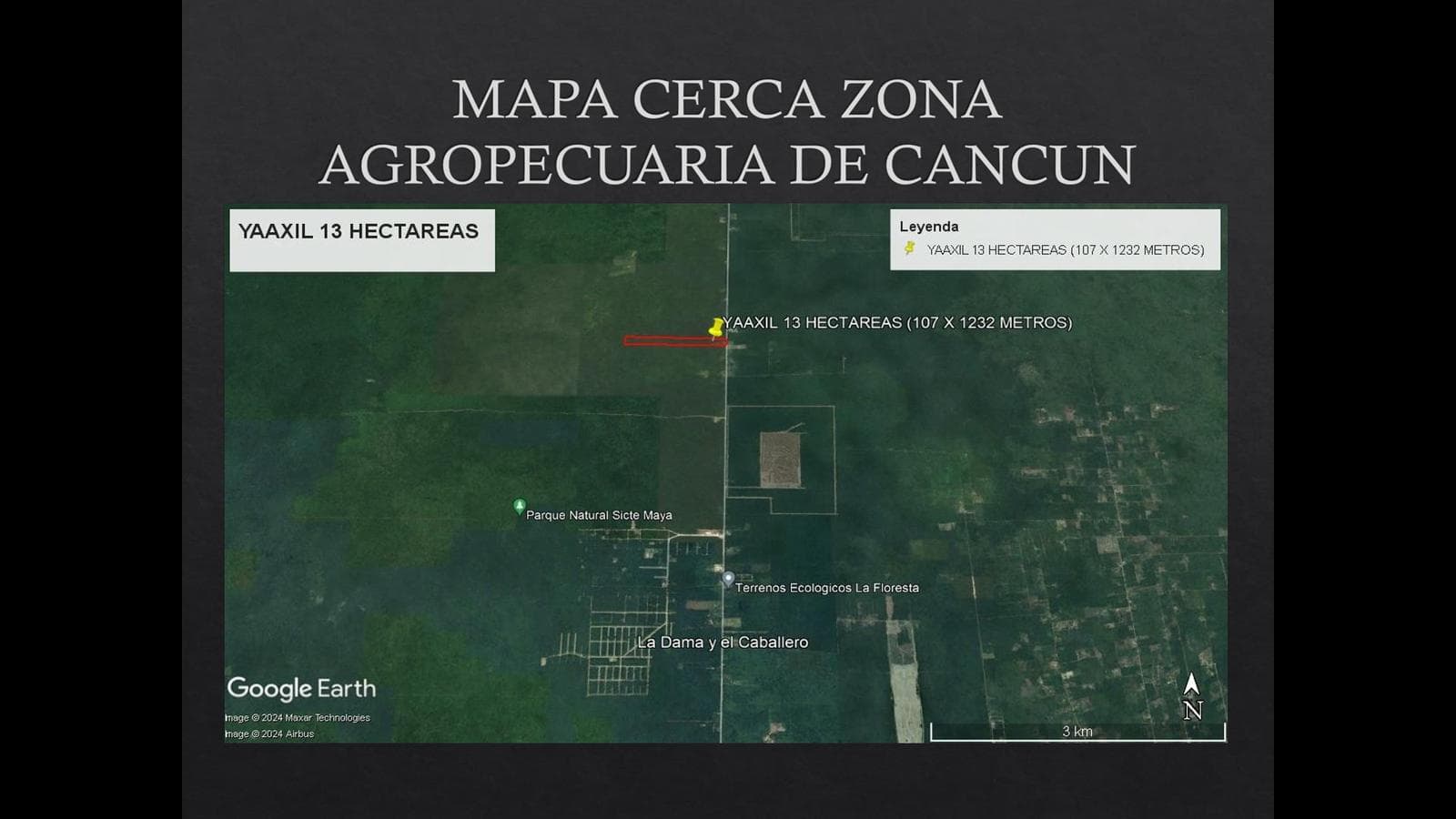 Land for Sale, 13 Hectares, 107 m of frontage on the Cancún-Francisco May Highway, Cancún, Quintana Roo