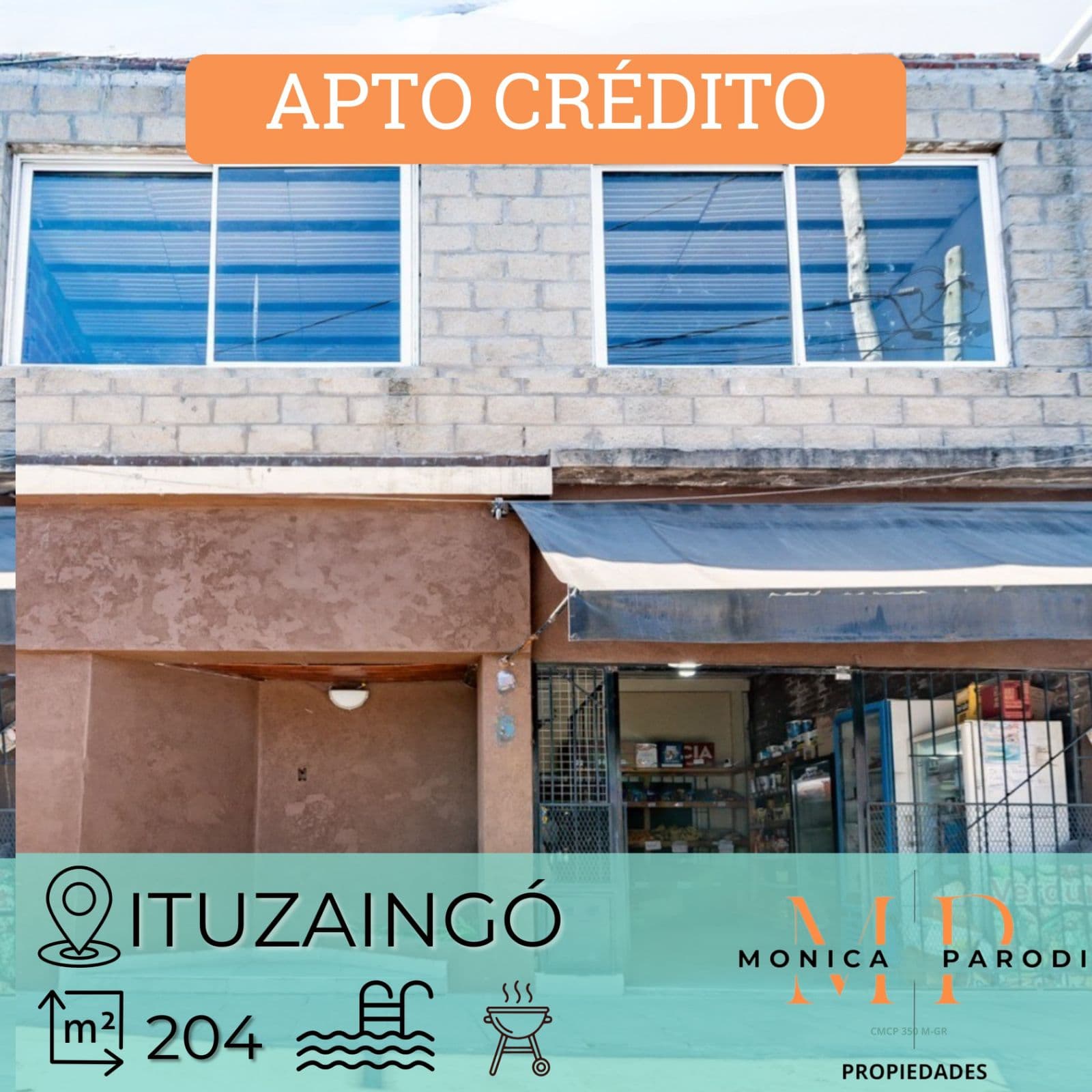 HOUSE WITH A POOL FOR SALE IN ITUZAINGO, TWO BLOCKS FROM ACCESO OESTE AND MARTIN FIERRO