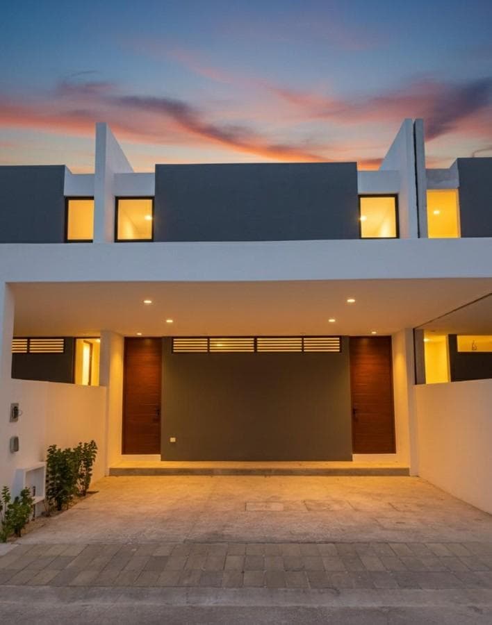 Townhouses for Sale in Mérida. Progreso Highway, Private Road
