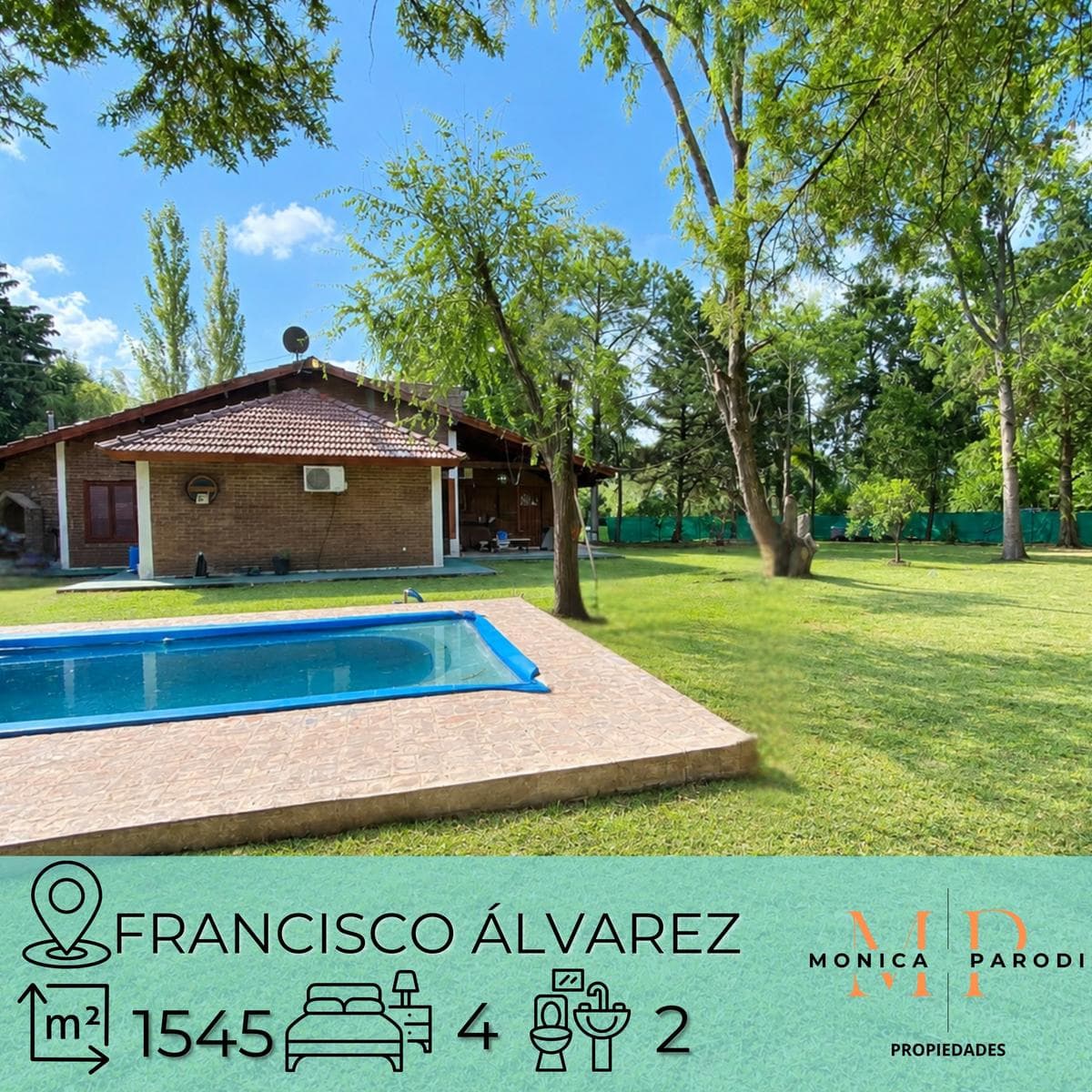 House for Sale, 1,545 m² Lot, 4 Rooms - Parque Gorriti Neighborhood in Francisco Álvarez