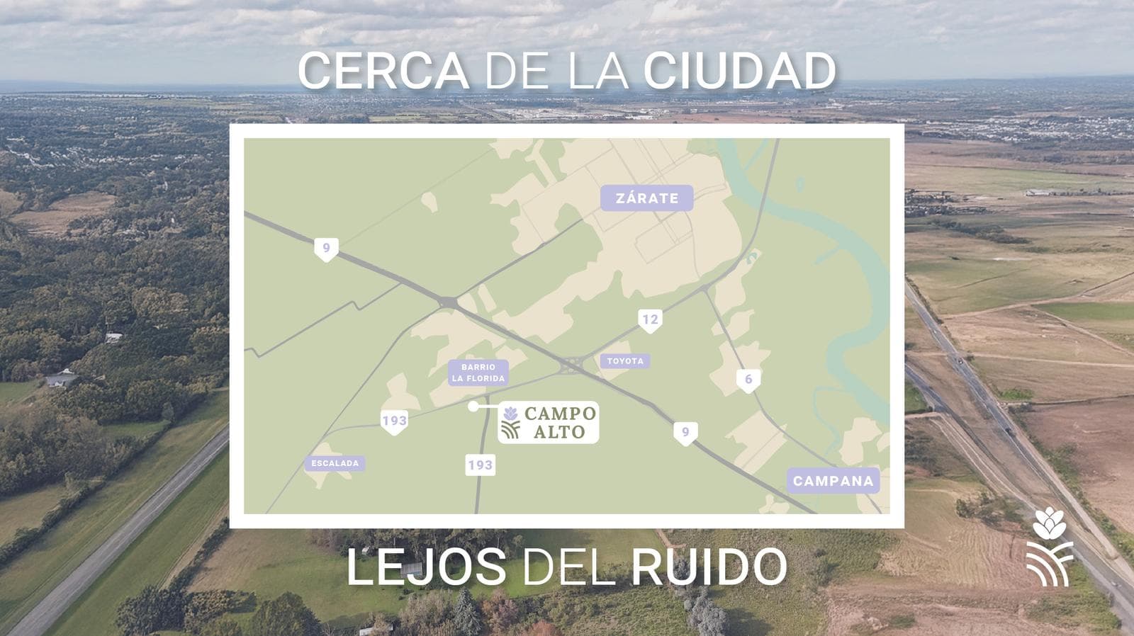Lots for Sale starting at 800 m2. Open neighborhood with no maintenance fees, Campo Alto.