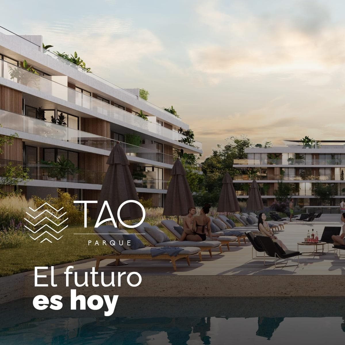 Apartment for SALE in TAO PARQUE: 2-room unit with balcony and garage, 2nd floor