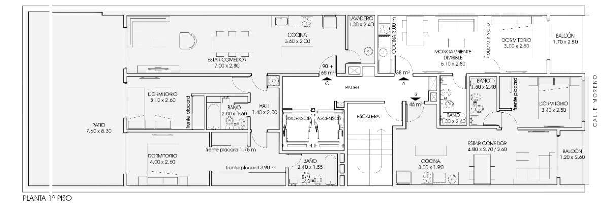 FOR SALE - 2-bedroom apartment with a patio - Downtown, Rosario.