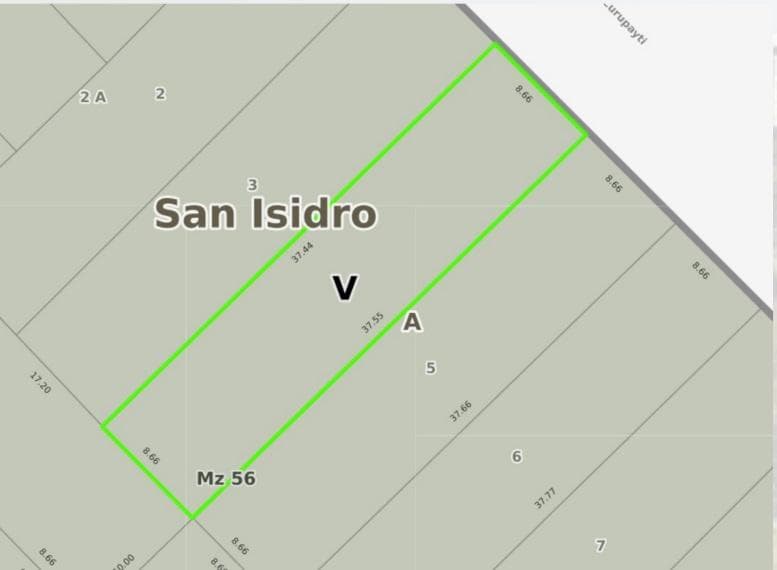 Lot at the intersection of Panamericana and Marquez, San Isidro.