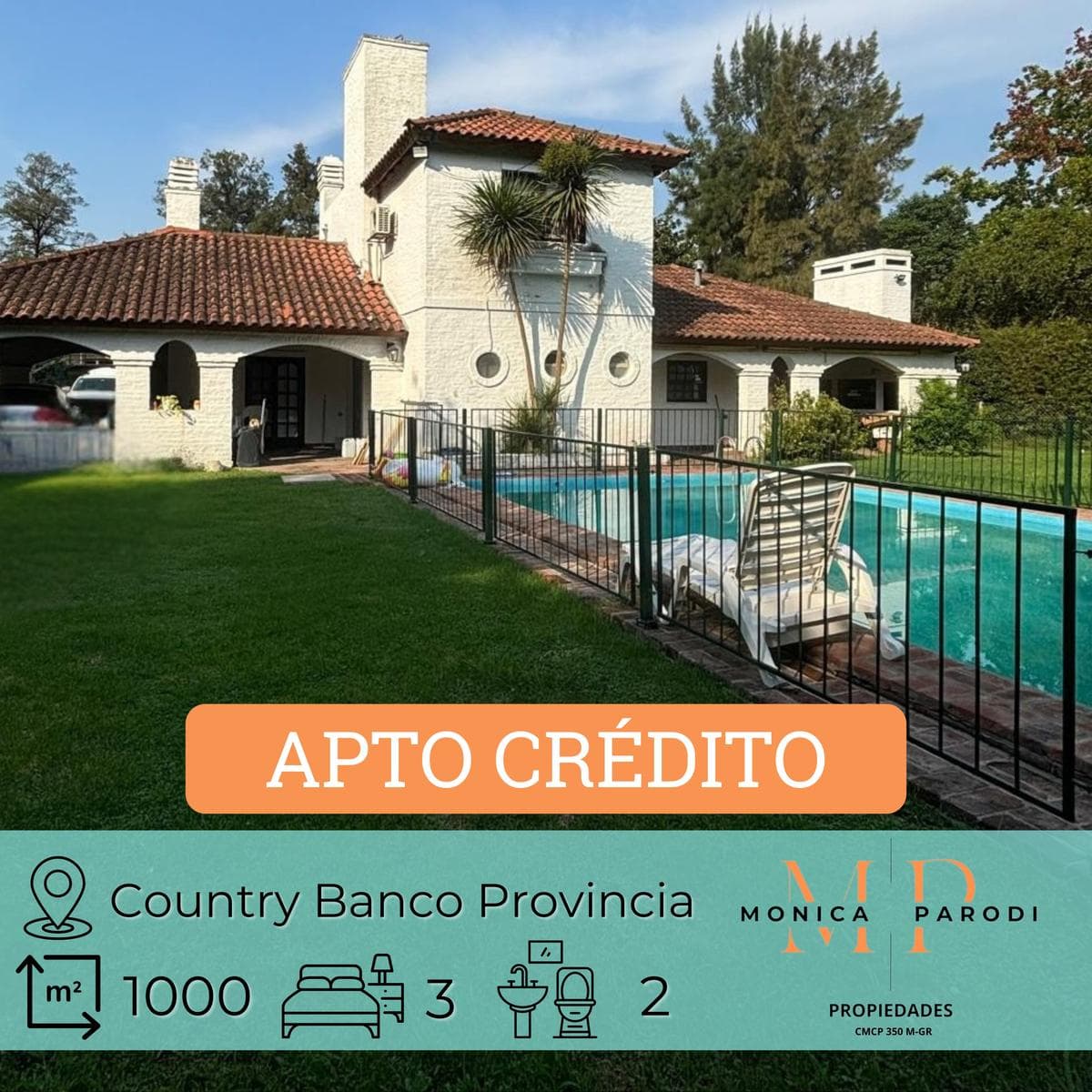 House with a Pool for Sale in Country Banco Provincia