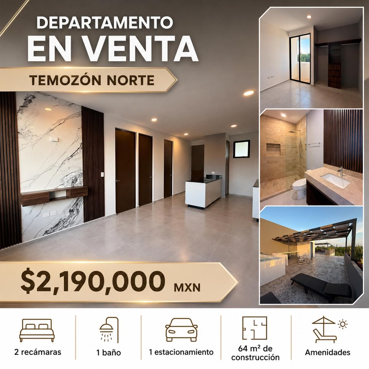Preventa Departamentos Temozón Norte