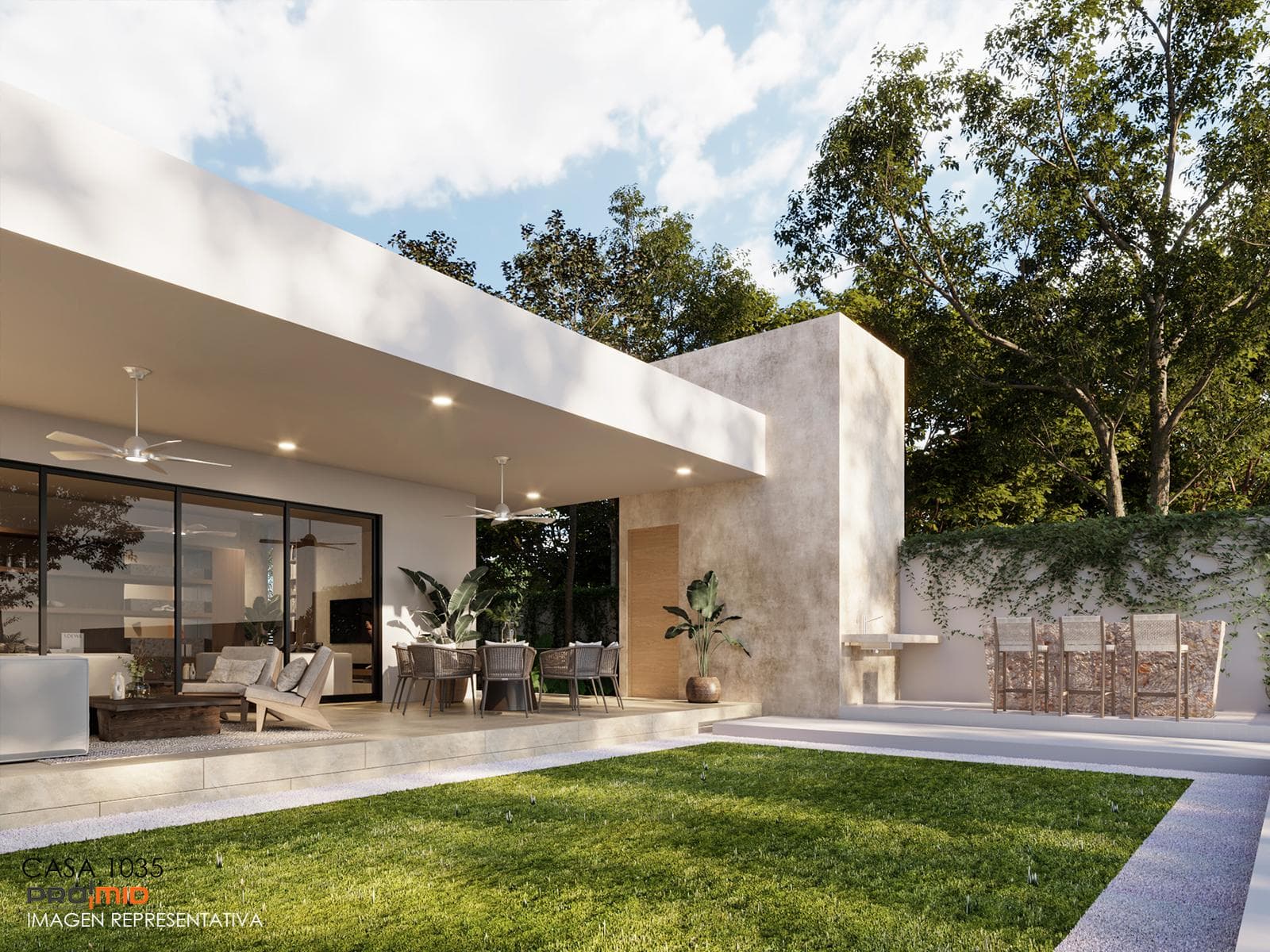 Single-story house for sale in Mérida, Dzidzil-ha Residential Community