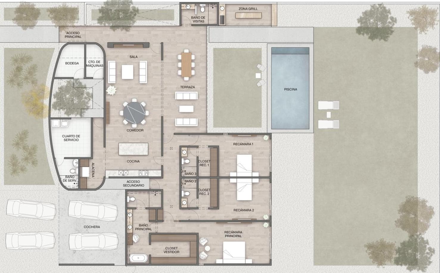 Single-story house for sale in Mérida, Dzidzil-ha Residential Community