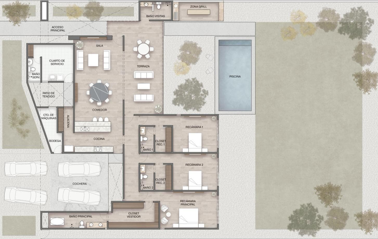Single-story house for sale in Mérida, Dzidzil-ha Residential Community