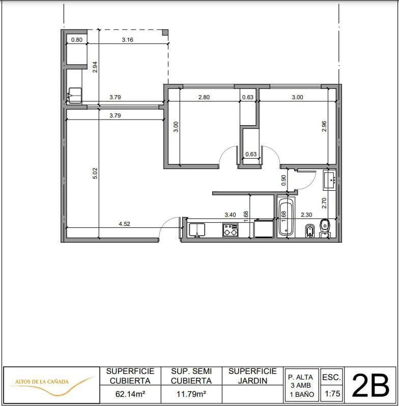 3-room apartment for rent with garage and amenities in the Altos de la Cañada complex - Pilar