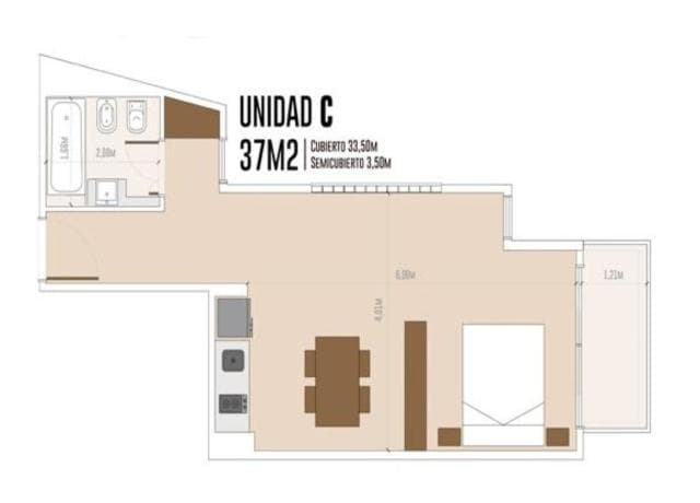Cabildo 200, 3rd Floor: Apartment for Sale with Balcony