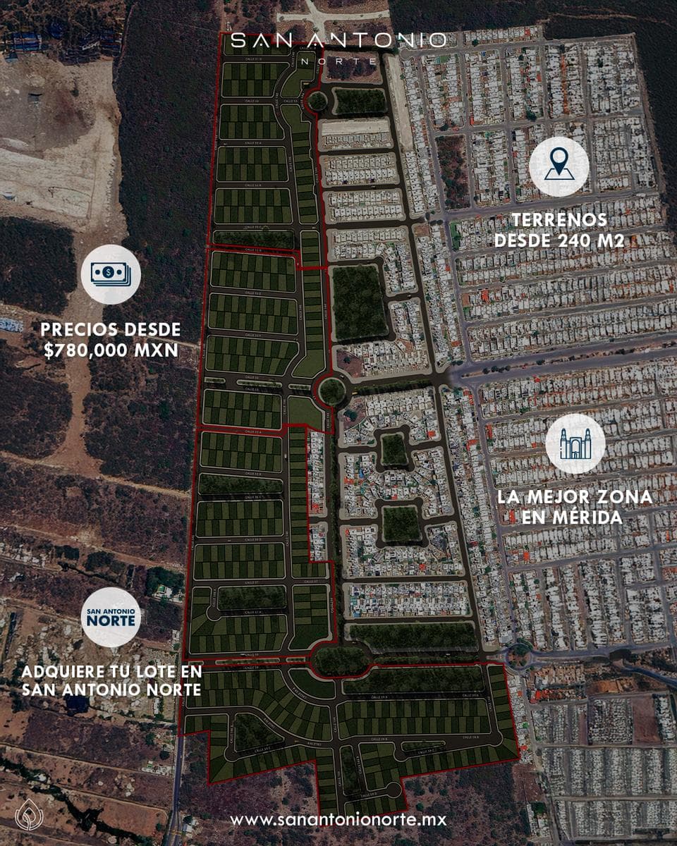 Residential and Commercial Lots in San Antonio Norte, Mérida, Yucatán