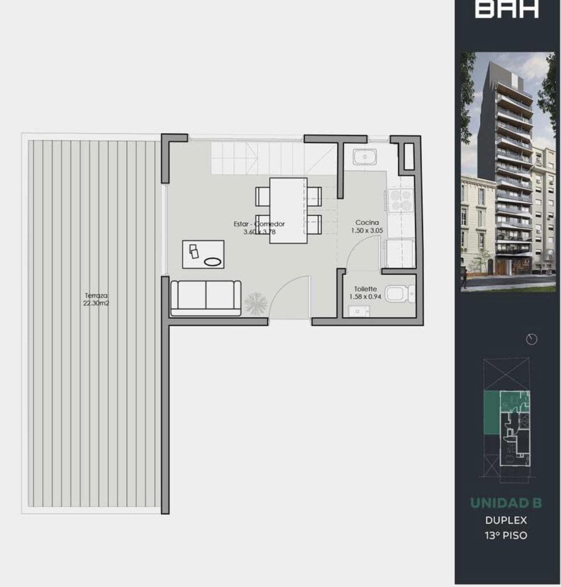 For Sale: Brand-New 2-Bedroom Duplex at Arenales 2500, Recoleta—Bright and Airy with a Large Terrace