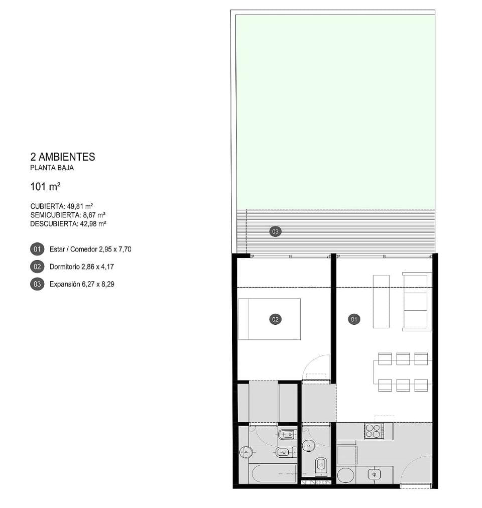 URBAN FOREST 2-ROOM APARTMENT ON THE GROUND FLOOR WITH GARDEN/PATIO