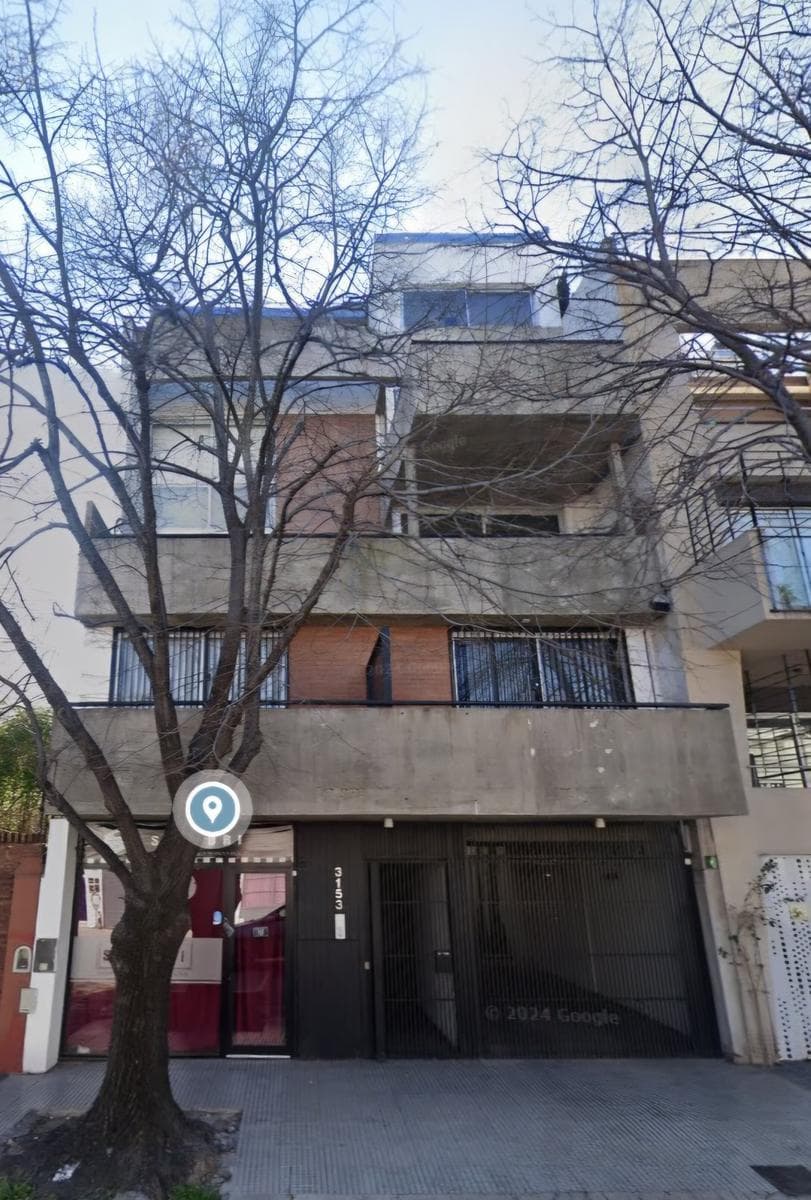 Modern studio apartment with a large patio