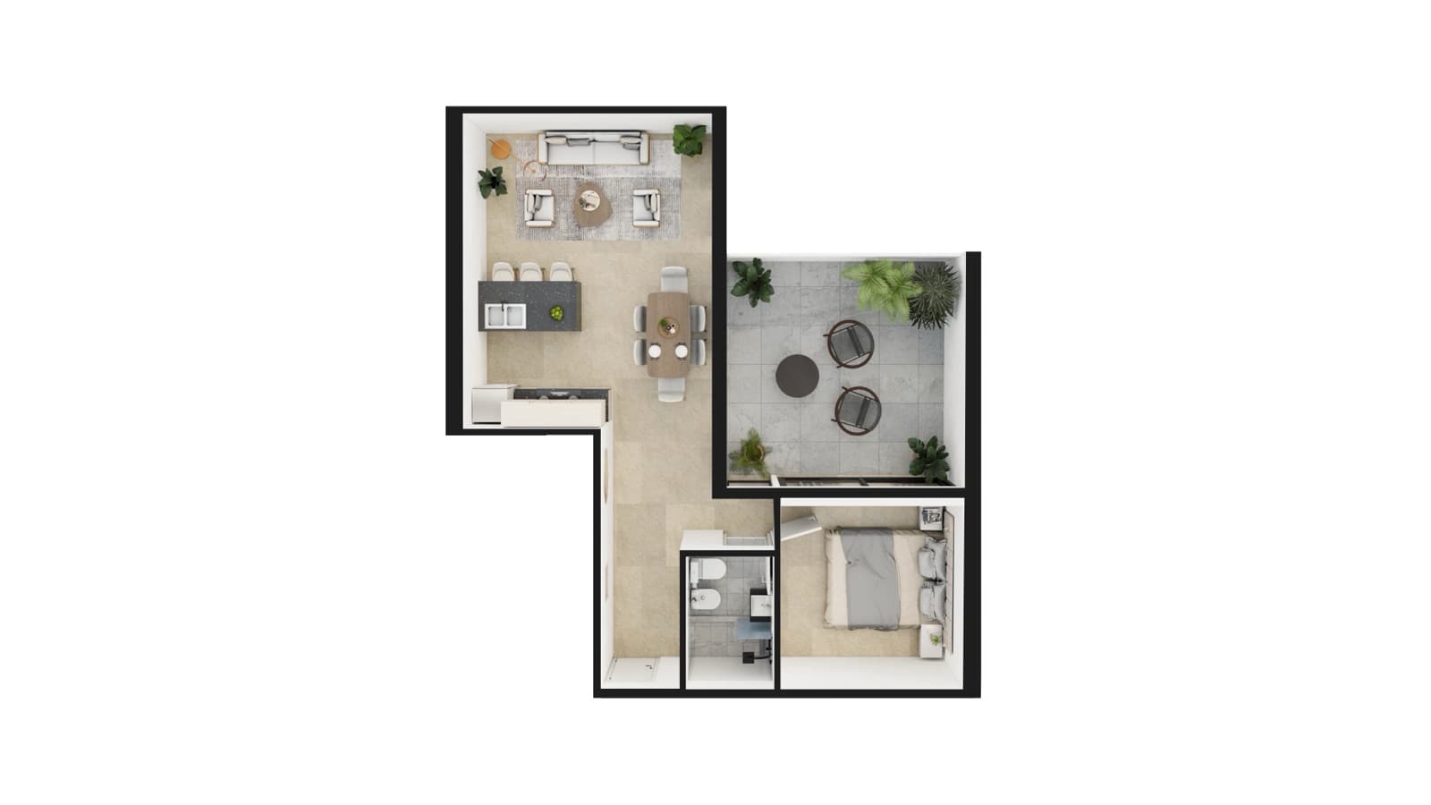 Pre-construction 2-room apartment for sale - Villa Pueyrredon