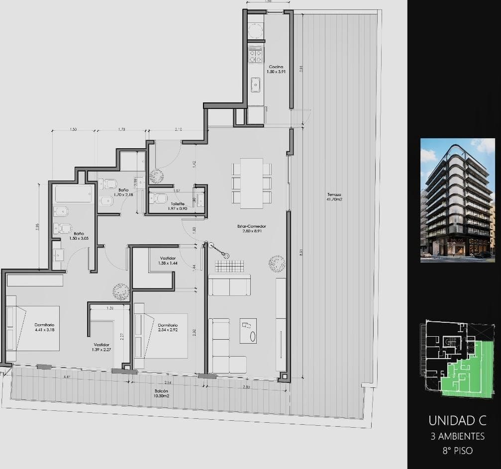 FINANCING Montevideo 900 - 3-bedroom apartment with large terrace - Recoleta Sum Rooftop Gym