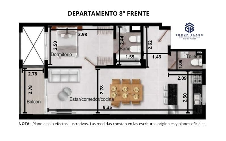 VENTA DEPARTAMENTO 2 AMBIENTES PARQUE CHAS CON BALCON ESTRENAR